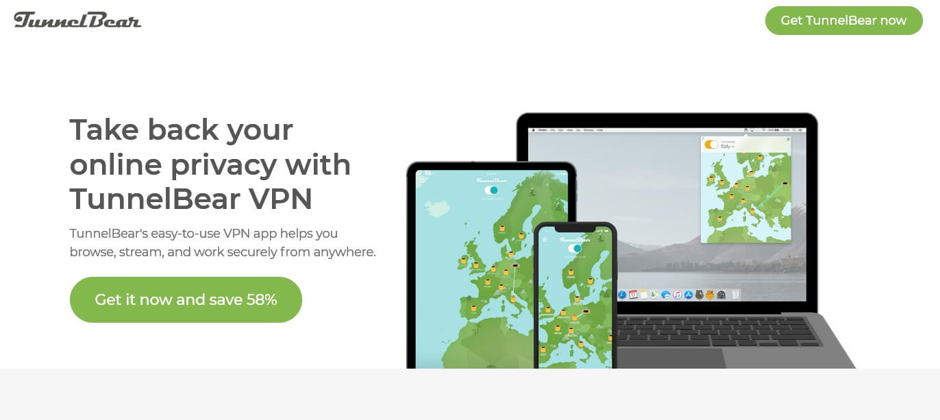 Tunnel Bear free VPN provider