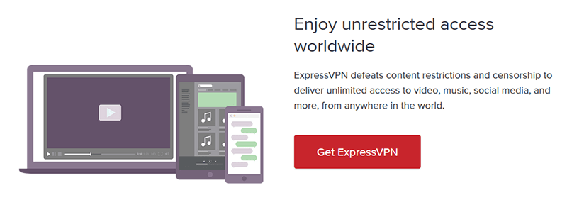 Unrestricted access with ExpressVPN