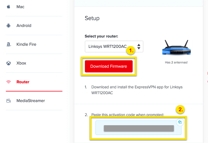 Download firmware VPN router