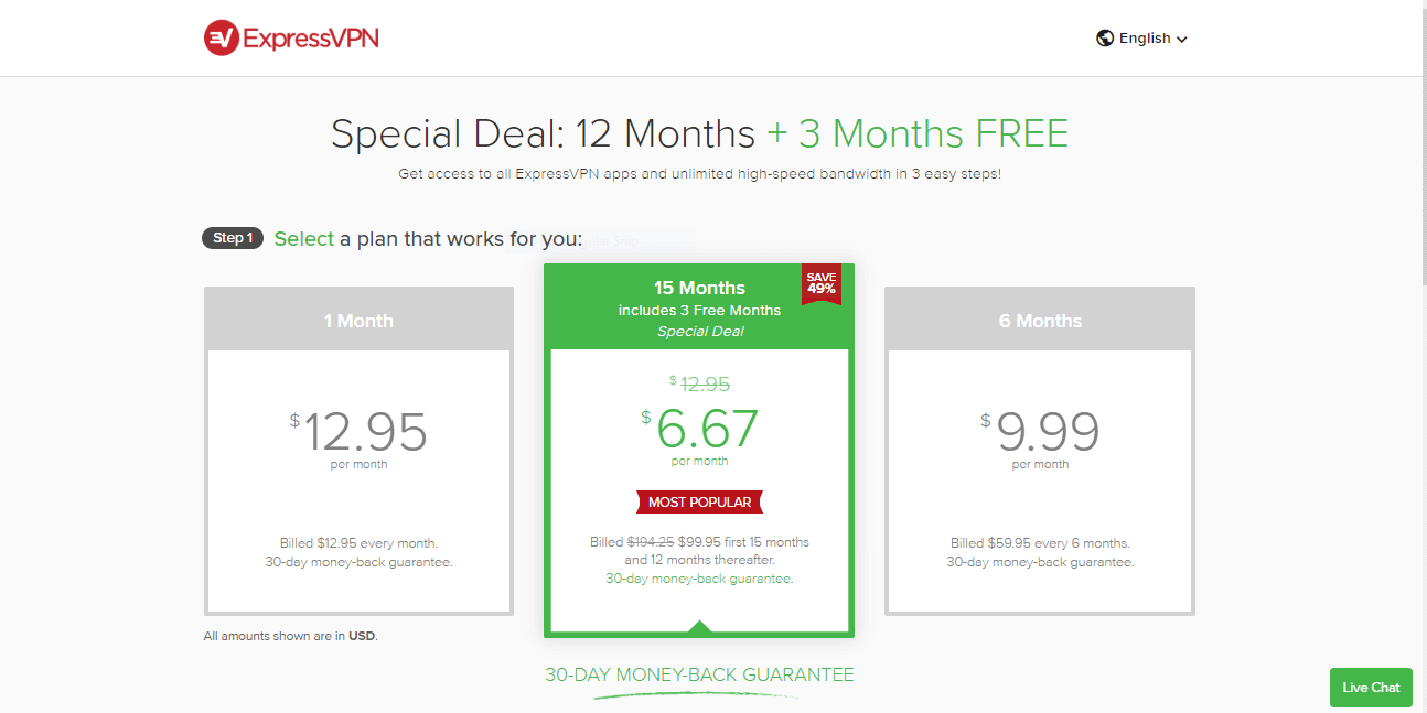 ExpressVPN plans