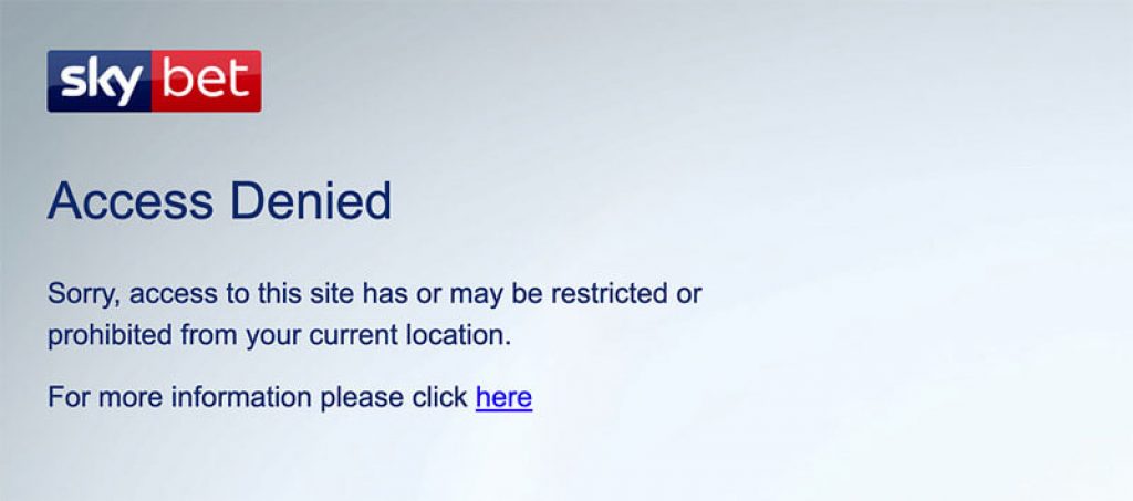 SkyBet restricted