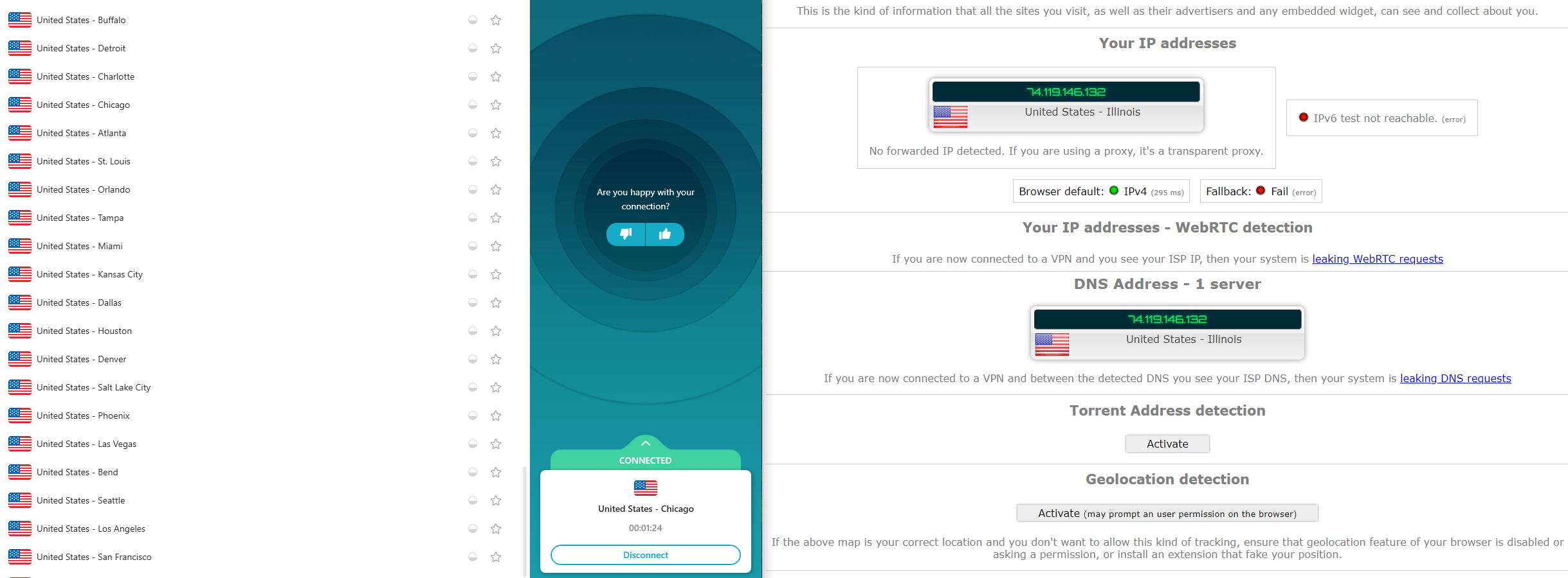 Surfshark IP Leak Test