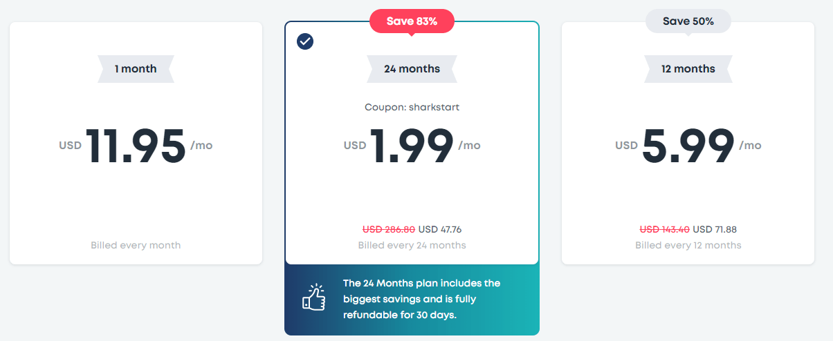 Surfshark Pricing