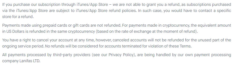 Surfshark Refund Policy