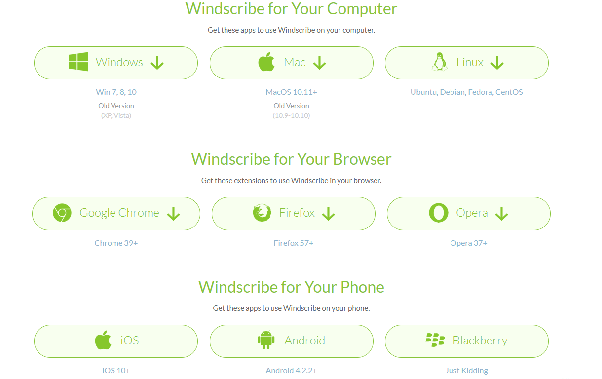 Windscribe Devices Supported