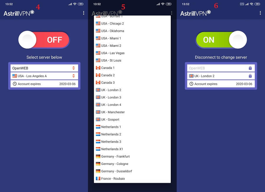 Astrill VPN Android 4, 5, 6