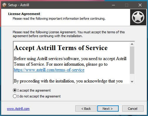 Astrill VPN Windows Setup 1