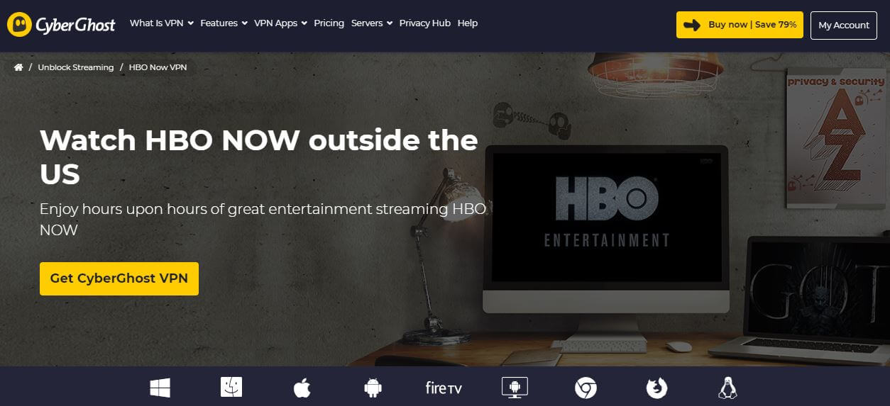 CyberGhost HBO GO