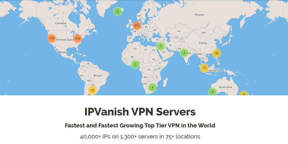 IPVanish Server Count