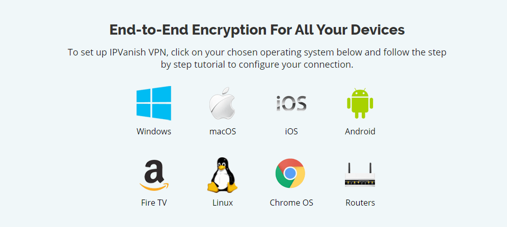 IPVanish Supported Devices