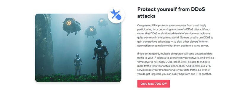 NordVPN protection against DDOS attacks