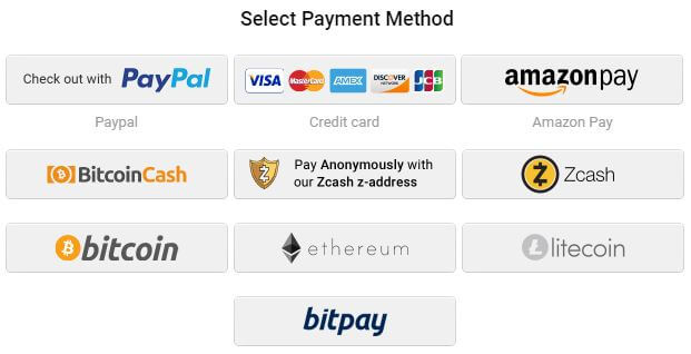 PIA Payment Methods