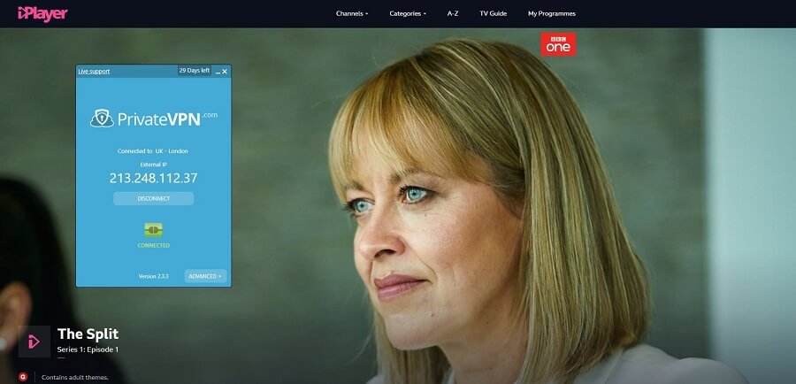 PrivateVPN BBC iPlayer