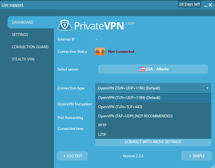 PrivateVPN L2TP