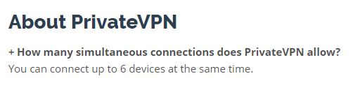 PrivateVPN Simultaneous Connections