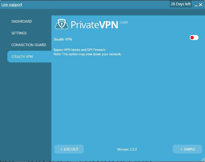 PrivateVPN Stealth VPN