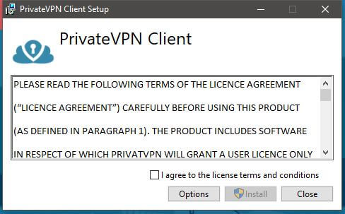 PrivateVPN Windows Installation 1