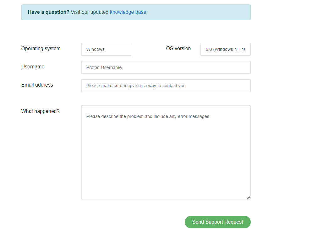 ProtonVPN Customer Support