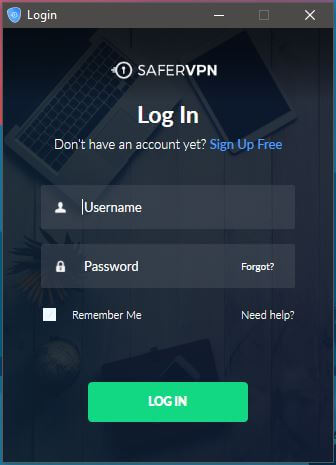 SaferVPN Windows App 1