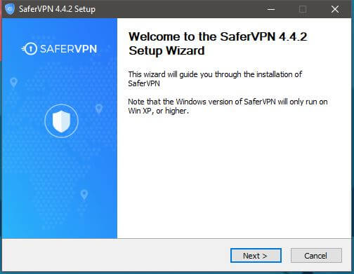 SaferVPN Windows setup 1