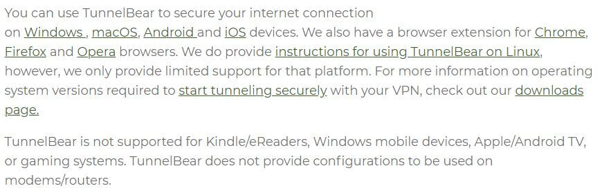 TunnelBear Routers