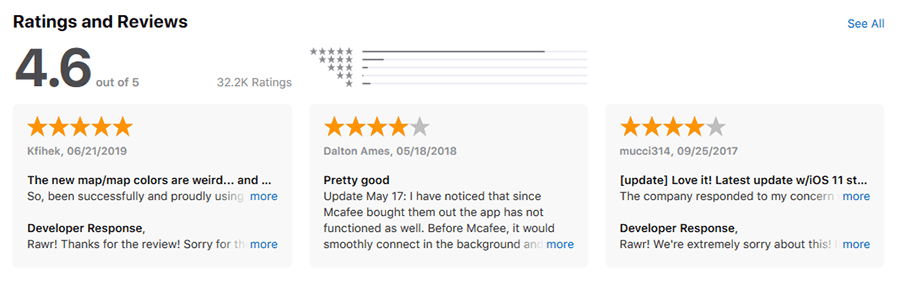 TunnelBear review Apple Store