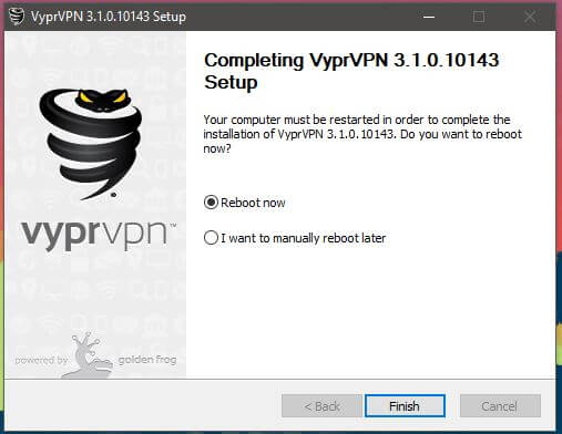 VyprVPN Windows Reboot