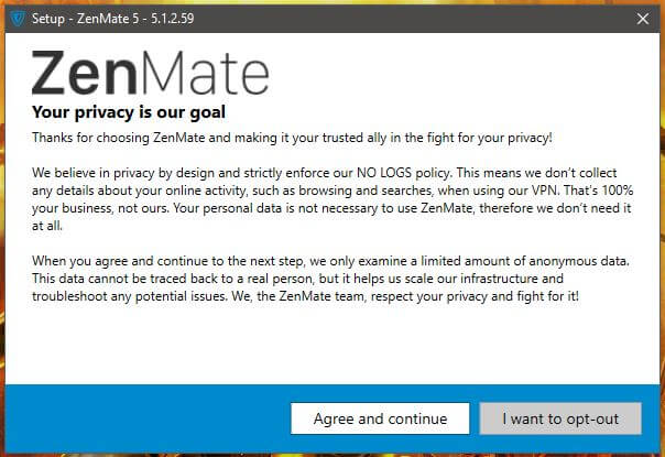 ZenMate Windows Setup 2