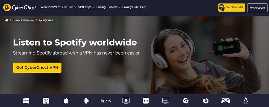 CyberGhost Spotify