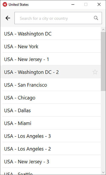 ExpressVPN servers in the US