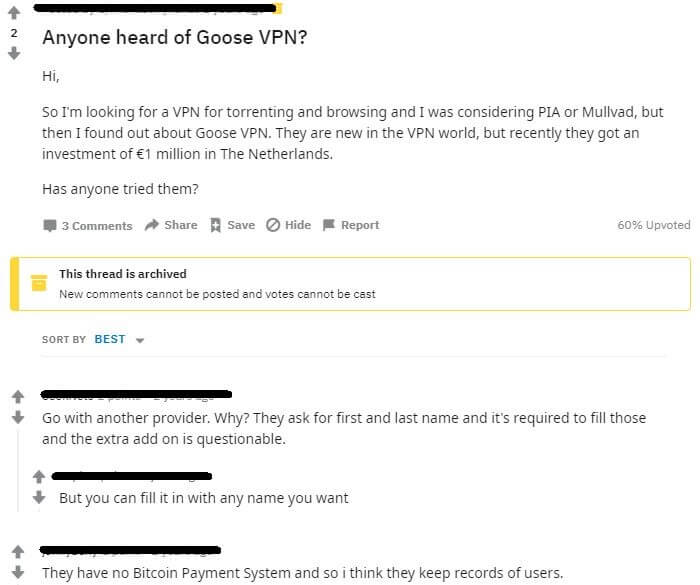 Goose VPN Reddit