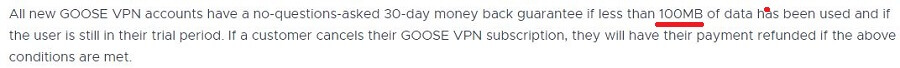 Goose VPN Refund Policy
