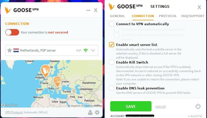 Goose VPN Special Features