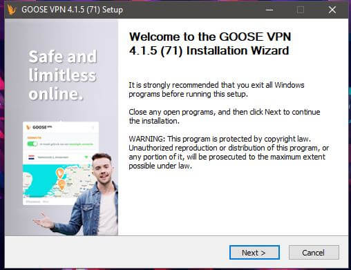Goose VPN Windows 1