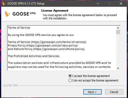 Goose VPN Windows 2