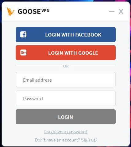 Goose VPN Windows App 1