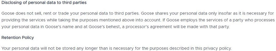 Goose VPN Zero Log Policy