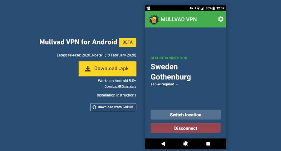 mullvad android tv