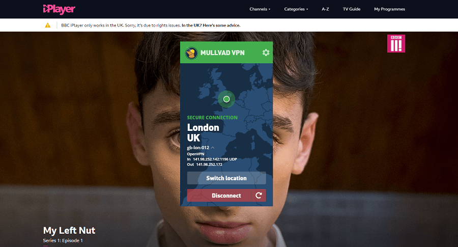 Mullvad BBC iPlayer