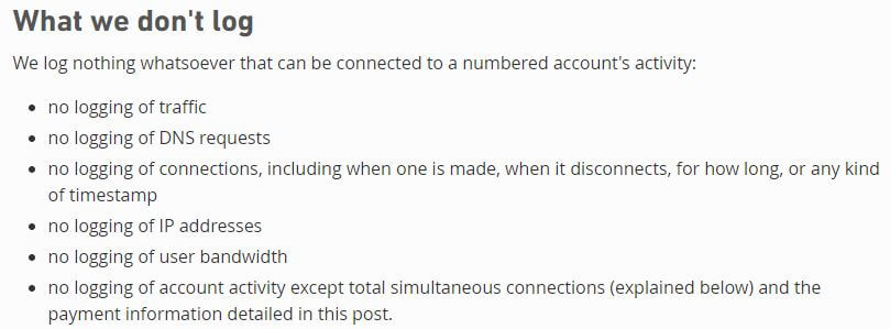 Mullvad Zero Log Policy