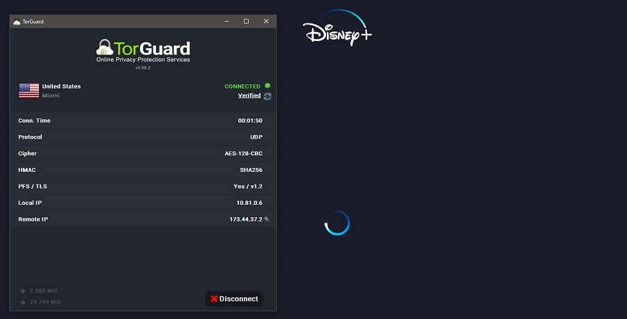 TorGuard Disney+