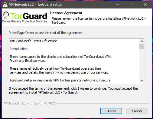 TorGuard Windows Installation 1