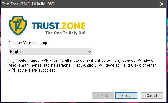 Trust.Zone Windows Setup 1