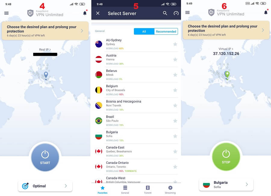 VPN Unlimited Android 4, 5, 6