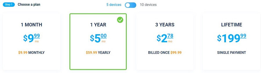 VPN Unlimited Pricing 1