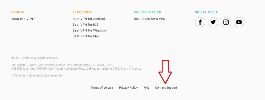 VPNhub Contact