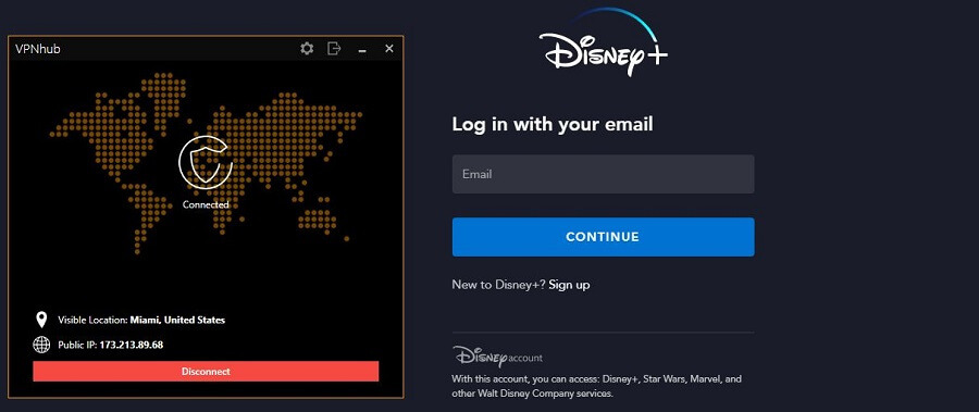 VPNhub Disney+