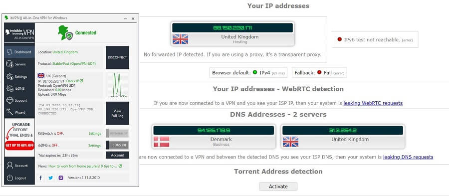 ibVPN IP Leak