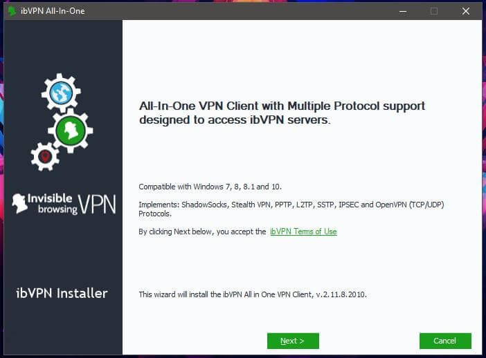 ibVPN Windows Setup 1