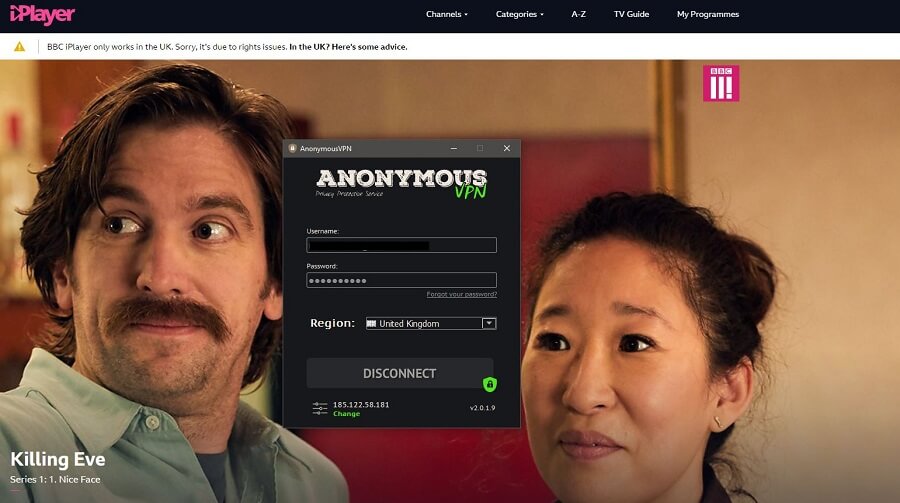 Anonymous VPN BBC iPlayer